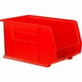 Akro-Mils Hang & Stack Storage Bin, Plastic, Red, 6 PK 30260 RED